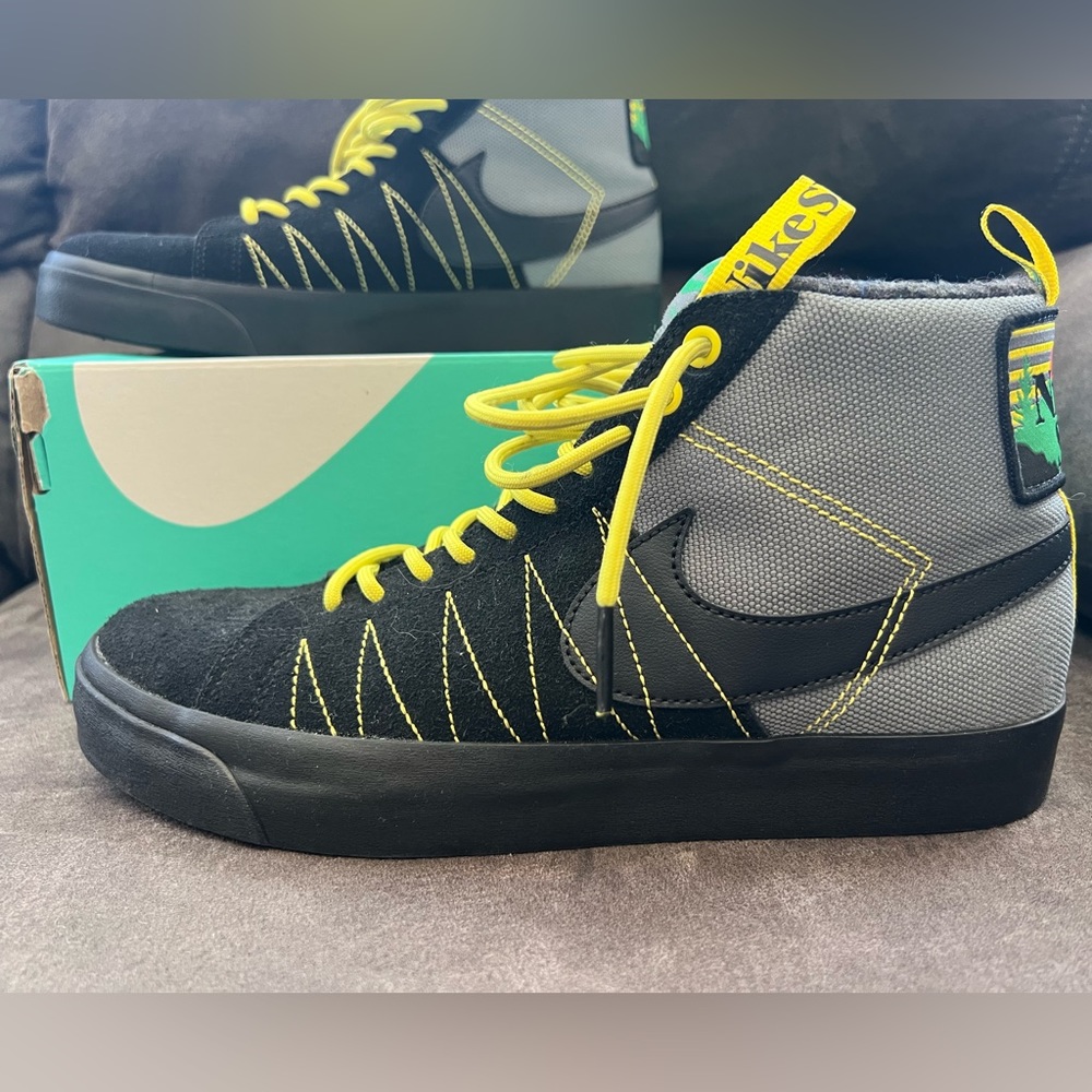Nike SB Zoom Mid Blazer - grey, black, yellow size men’s 7